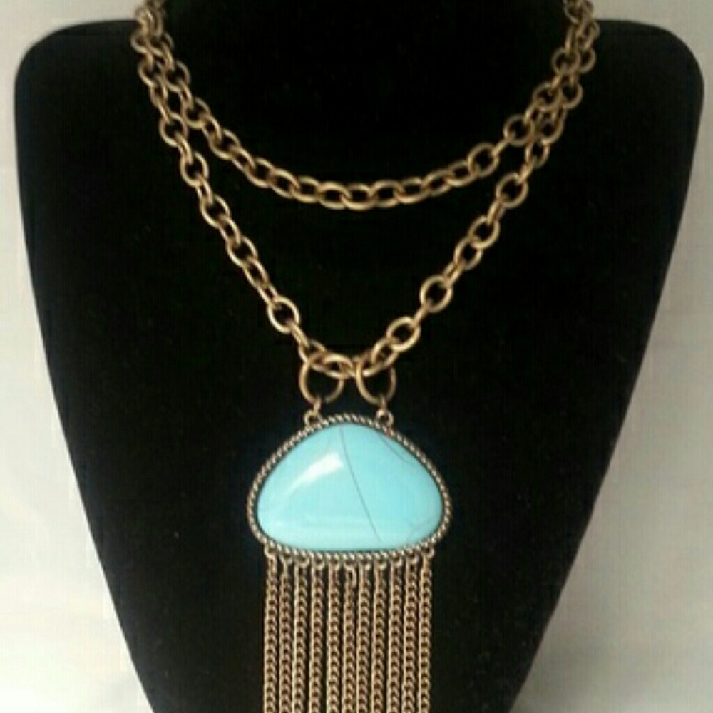 Turquoise Length Adjustable Necklace - image 2